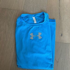 Under Armour Vibrant Blue Tee with Silver Logo